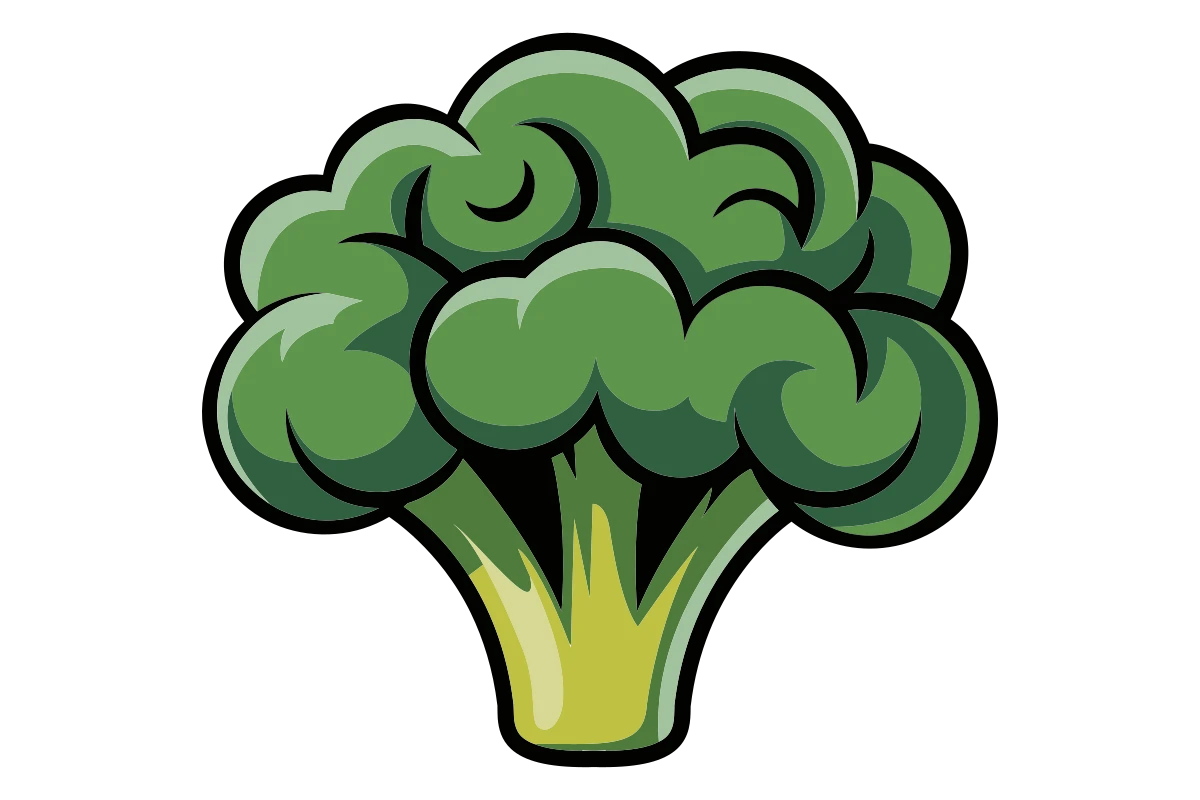 Fresh Broccoli Icon for Healthy Food Delivery