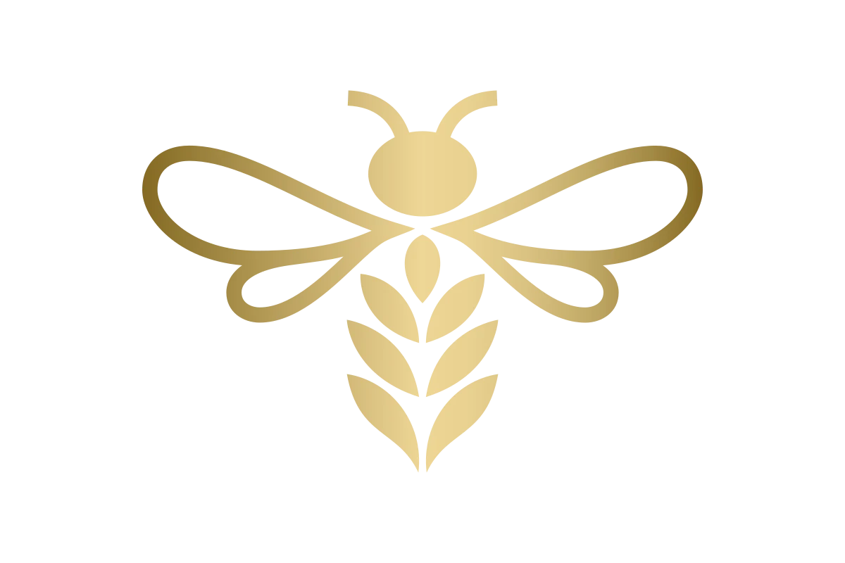Elegant Gold Bee Illustration for Luxury Brands