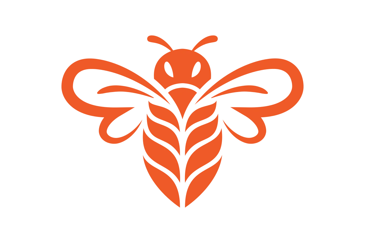 Stylized Bee Icon - Friendly & Modern Representation