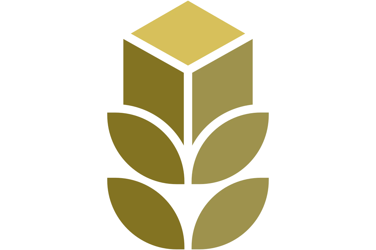 Elegant Gold Plant Logo for Organic Food Delivery Service