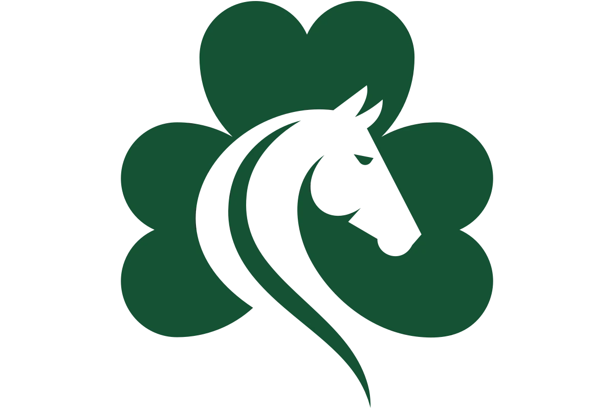 Strength and Luck: Horse Inside Clover Symbol