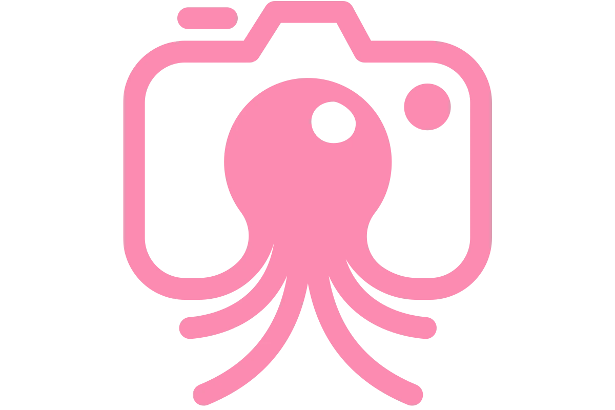Creative Octopus Camera Logo for Photographers