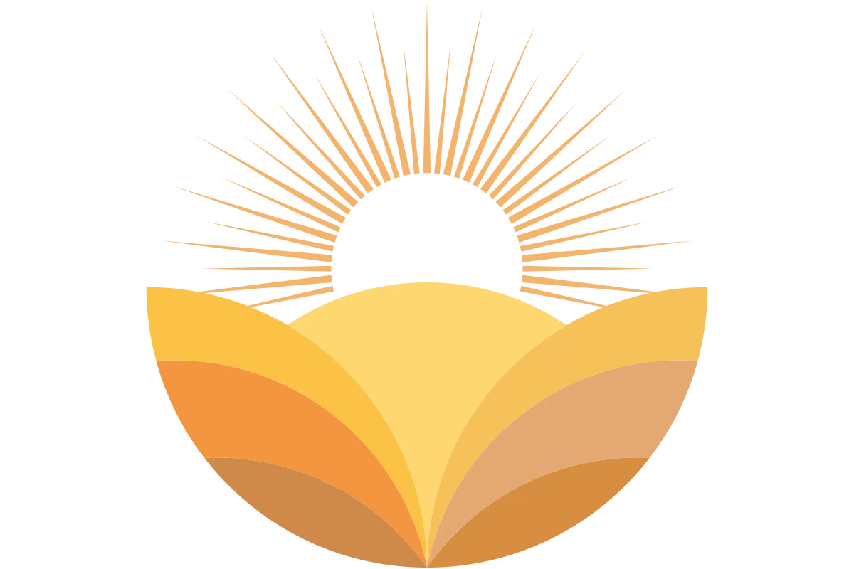 Elegant Abstract Sunrise Symbol for Innovation