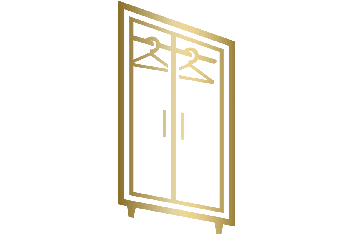 Elegant Gold Wardrobe Design for Luxurious Interiors