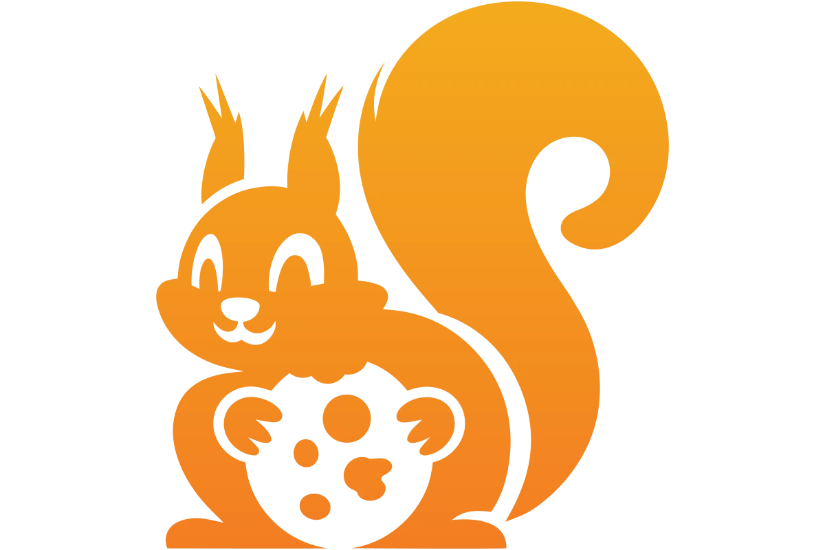Cute Squirrel Mascot for Bakery with Cookies
