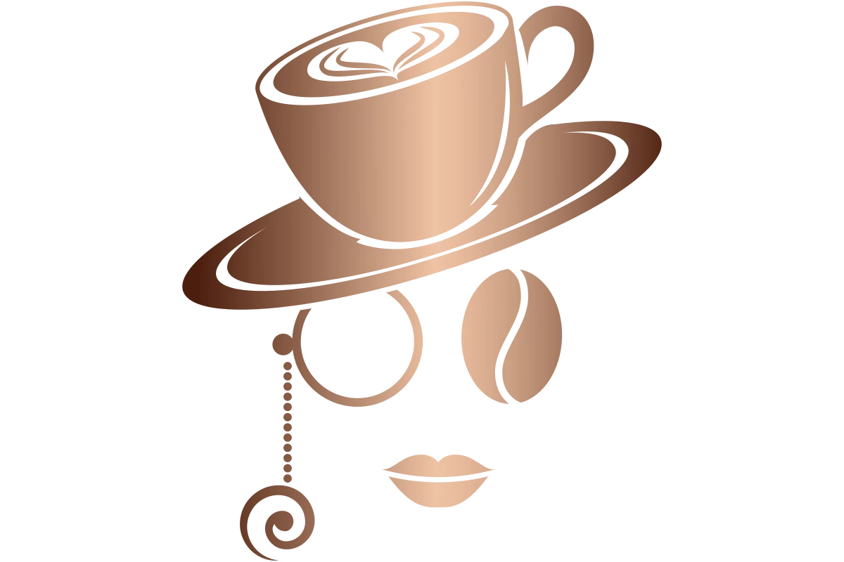 Charming Coffee Shop Logo with Artistic Latte Cup