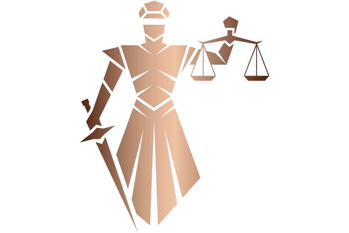 Modern Justice Symbol with Scales and Sword