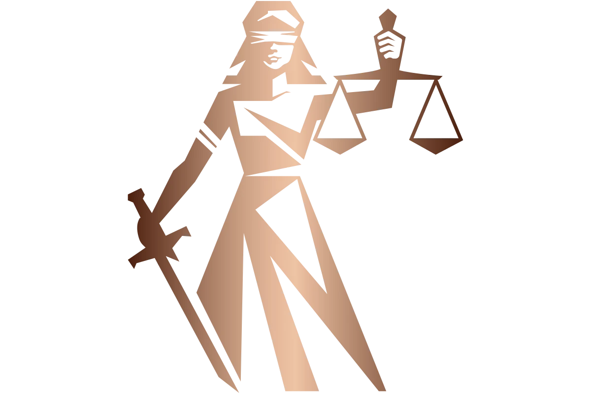 Modern Justice Symbol With Scales and Sword - Law Firm