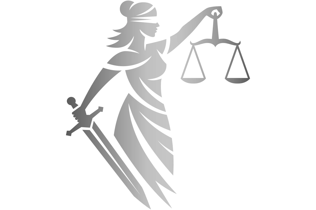 Modern Lady Justice Symbol with Scales and Sword