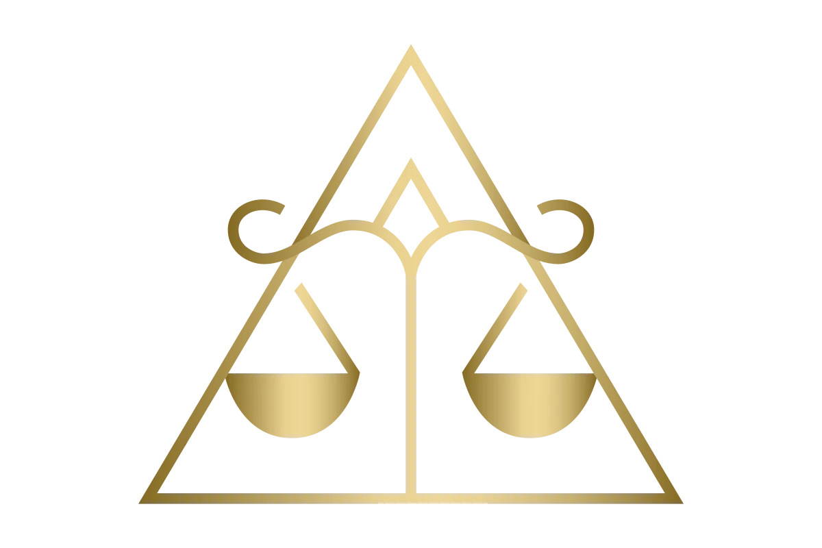 Elegant Golden Scales of Justice for Law Firm