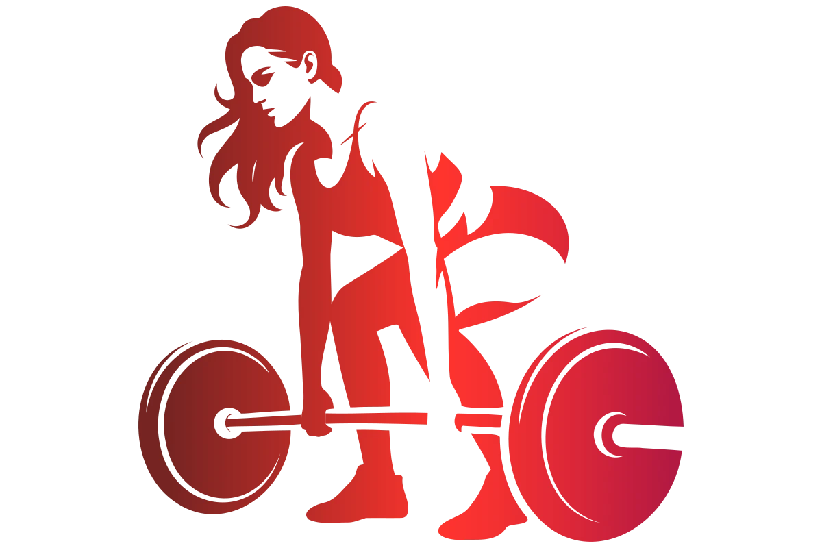 Empowered Female Weightlifter in Modern Style