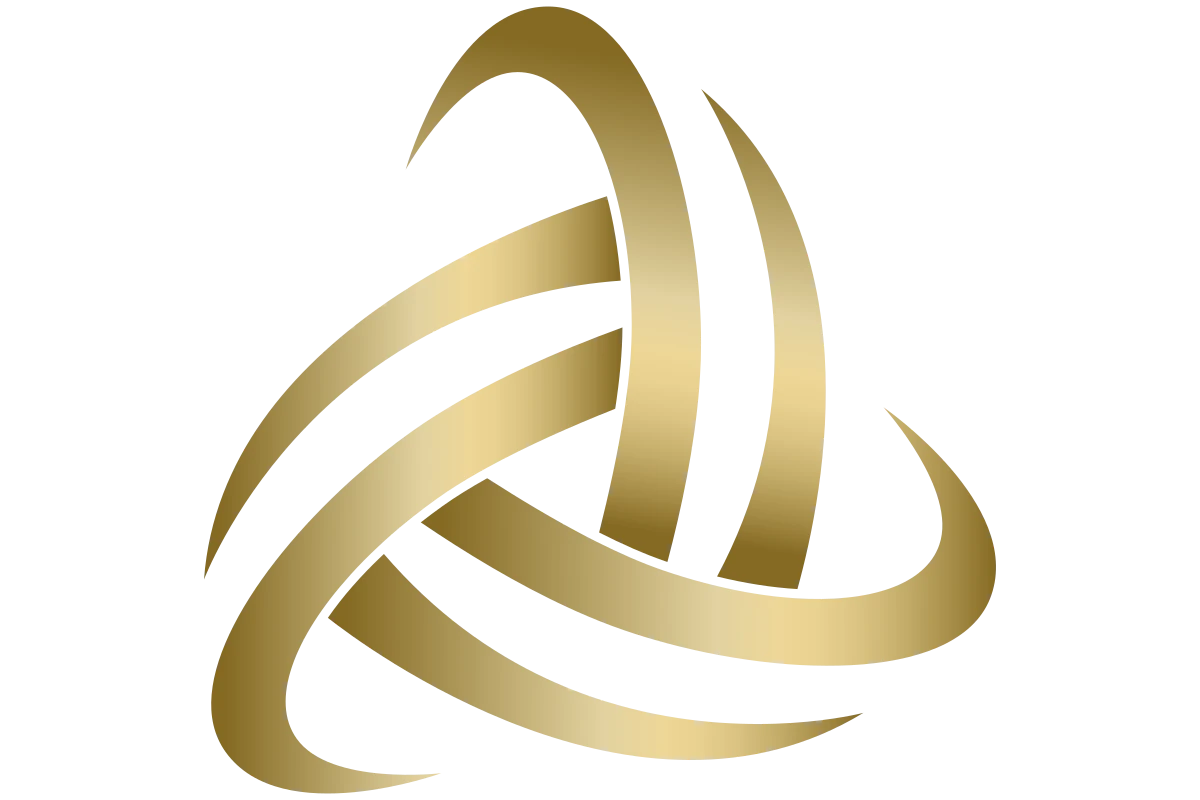 Elegant Abstract Gold Symbol for Corporate Innovation