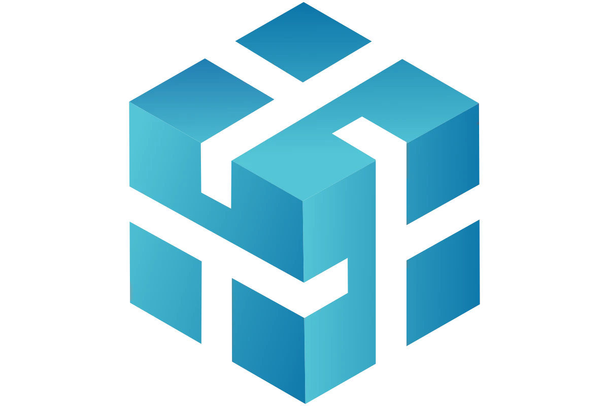 Innovative 3D Cube Icon for Technology Sector
