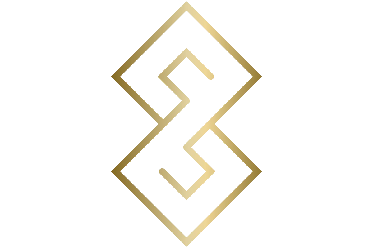 Elegant Gold Abstract Symbol for Corporate Success