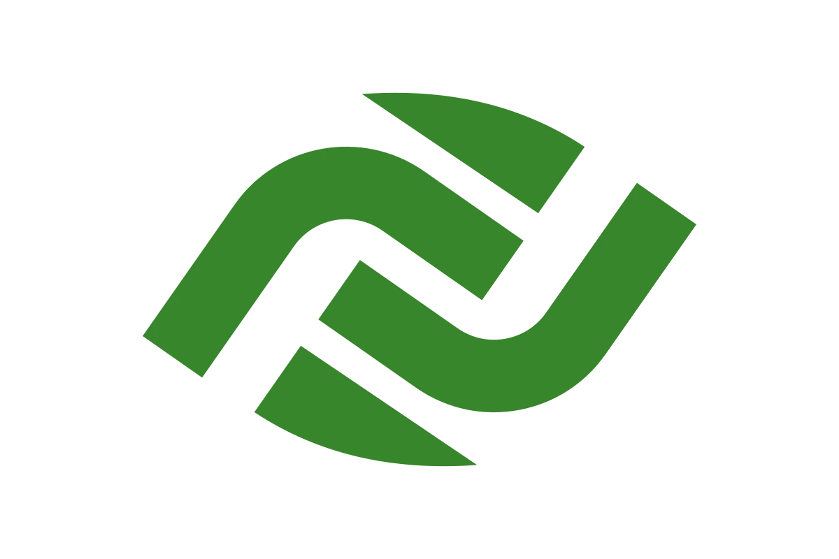 Innovative Corporate Logo with Dynamic Green Symbol