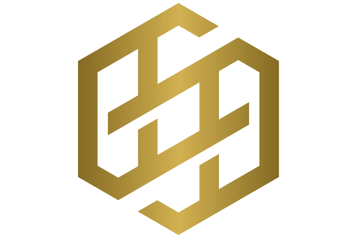Luxurious Geometric Gold Icon for Modern Corporations