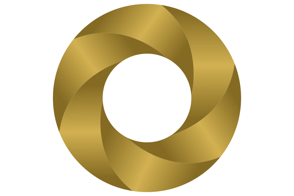 Elegant Gold Circle Logo for Luxury Corporate Use