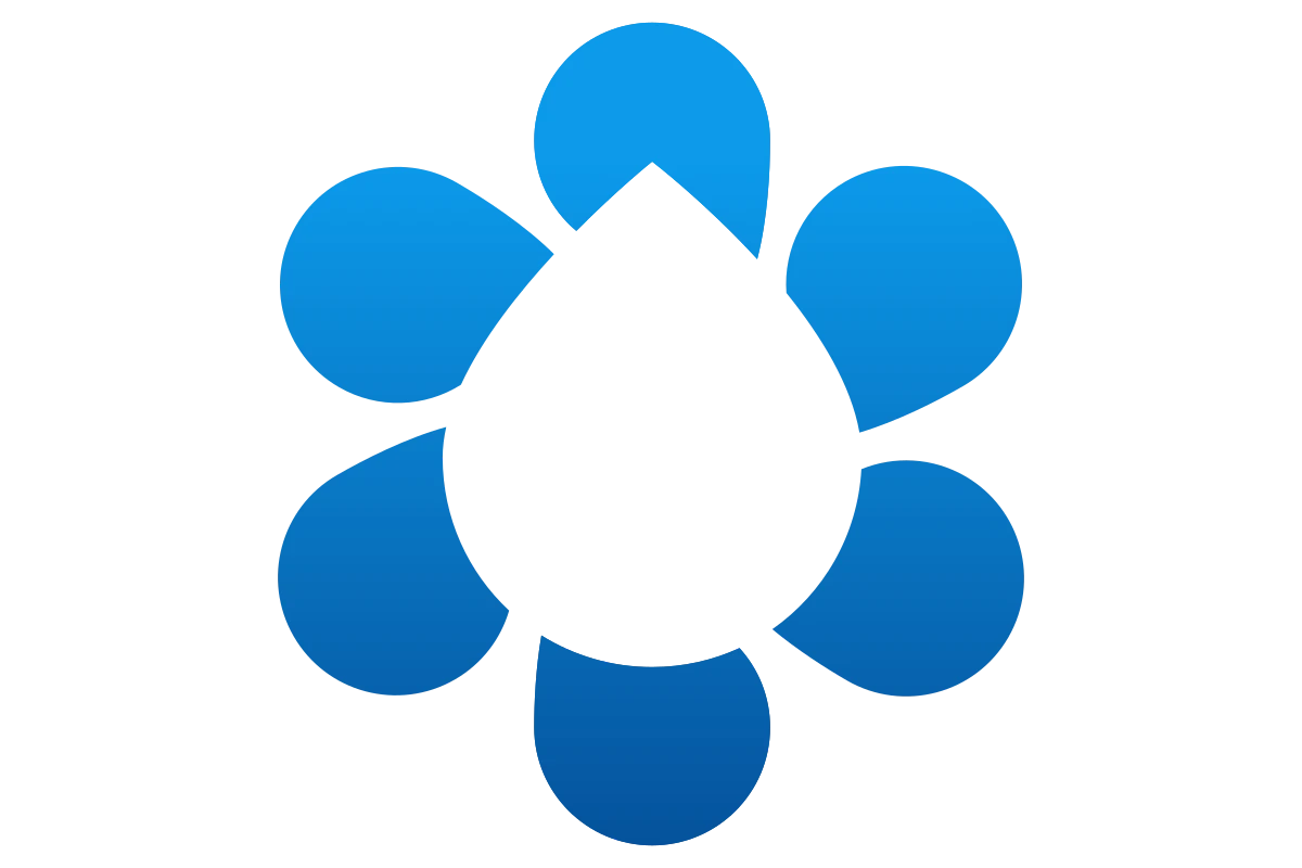 Innovative Water Drop Flower Logo for Eco-Friendly Services