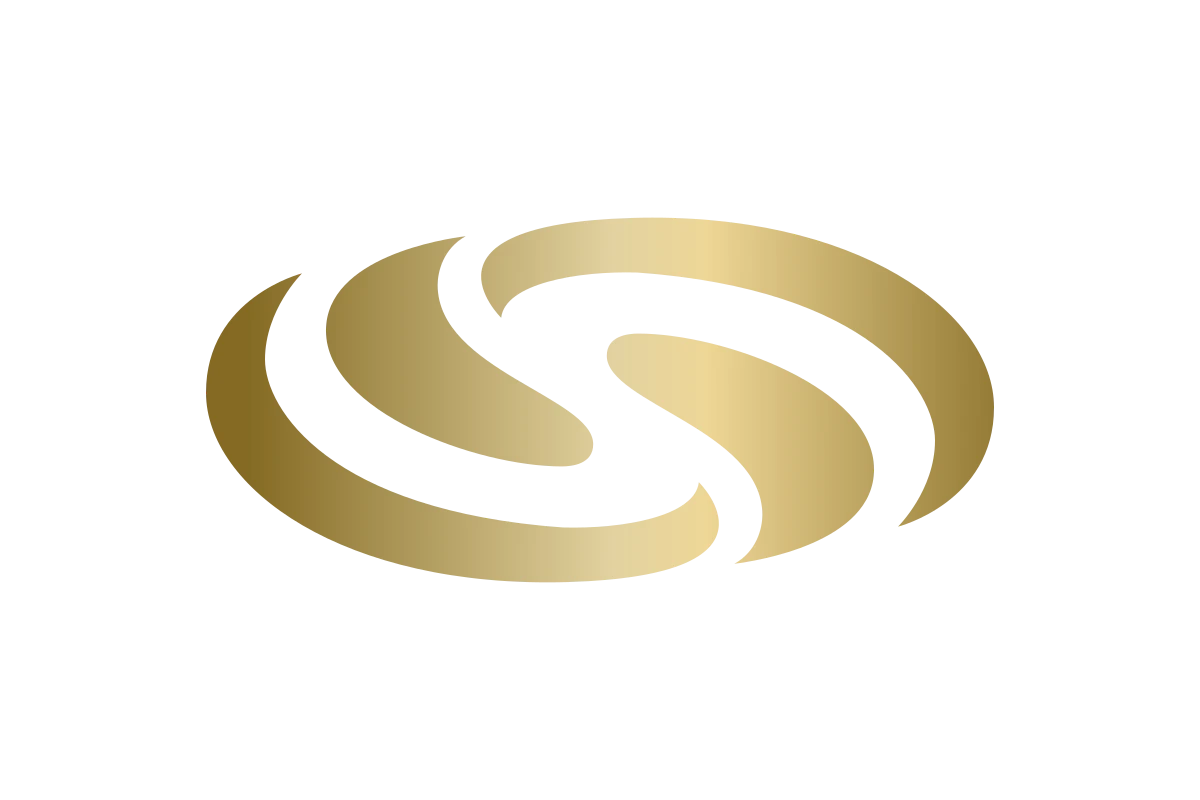 Elegant Gold Abstract Symbol for Innovative Branding