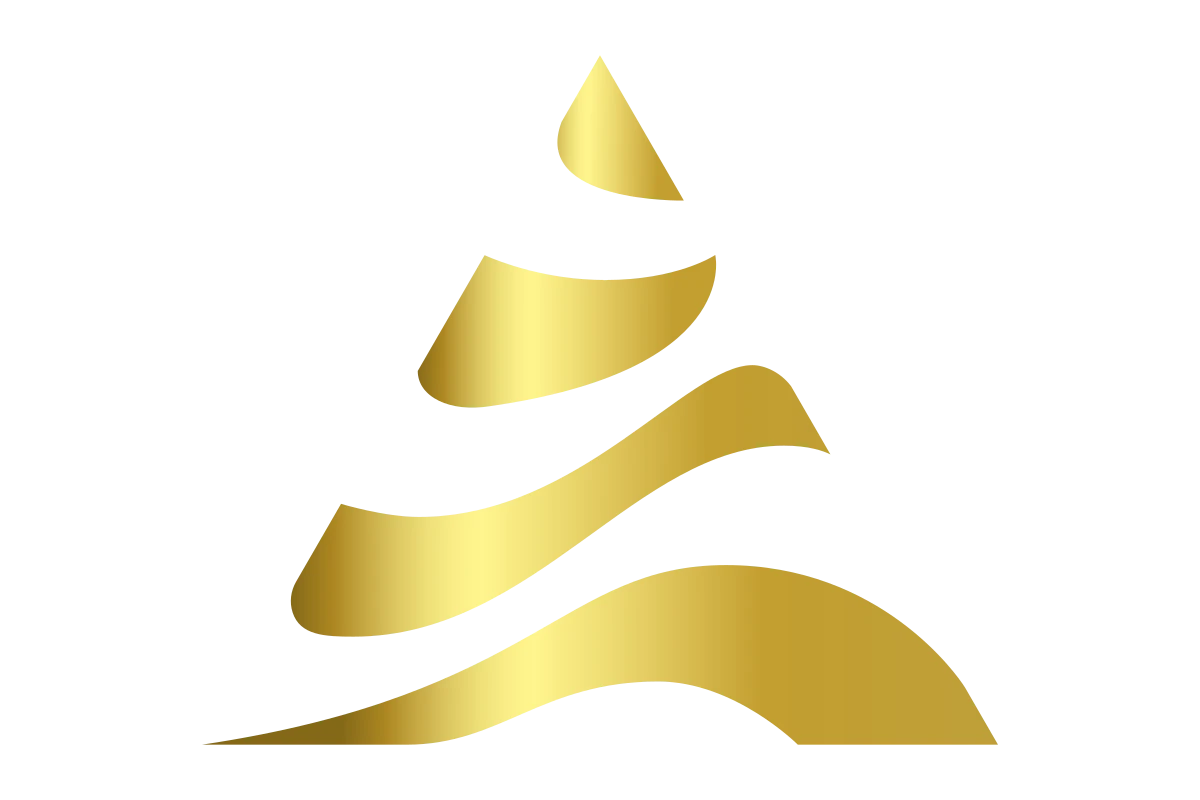 Luxurious Abstract Golden Tree Symbol for Brand Identity