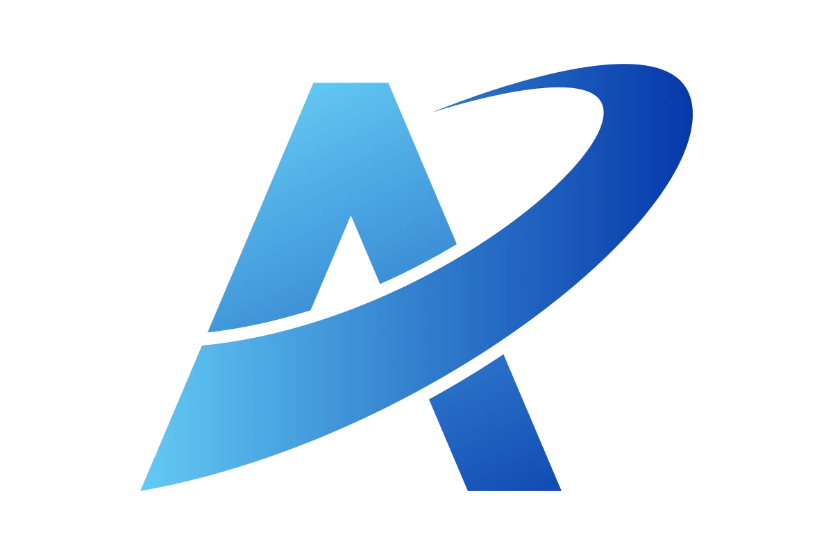 Innovative Technology Abstract Logo Design in Blue Shades