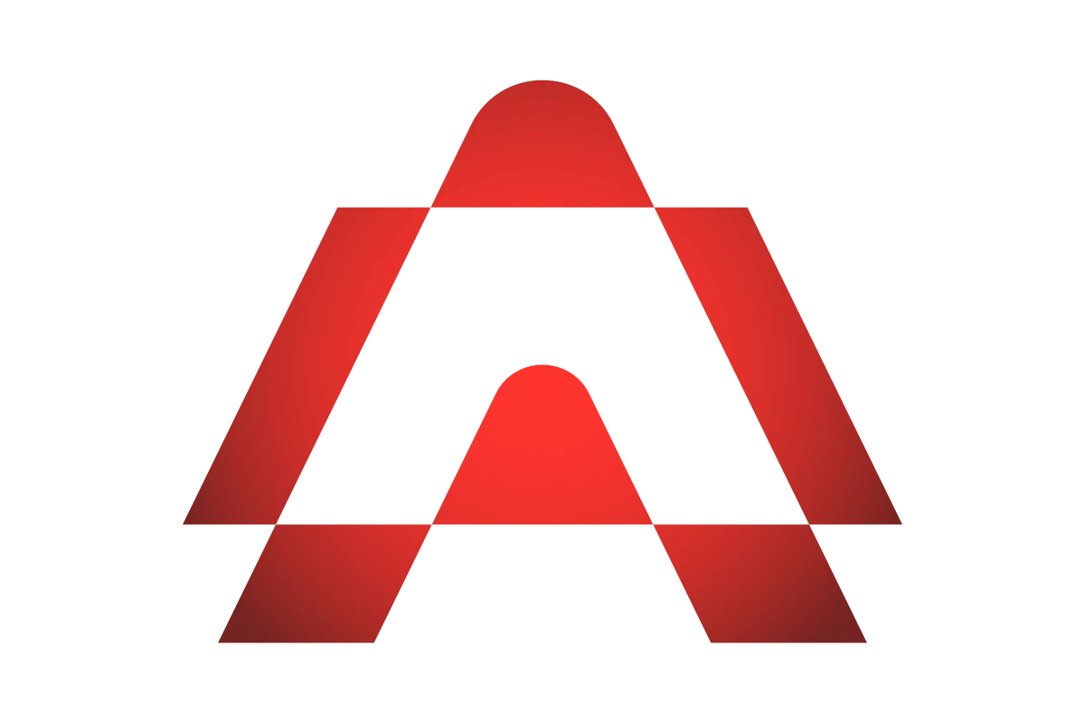 Dynamic Red A Monogram for Innovative Technology Solutions