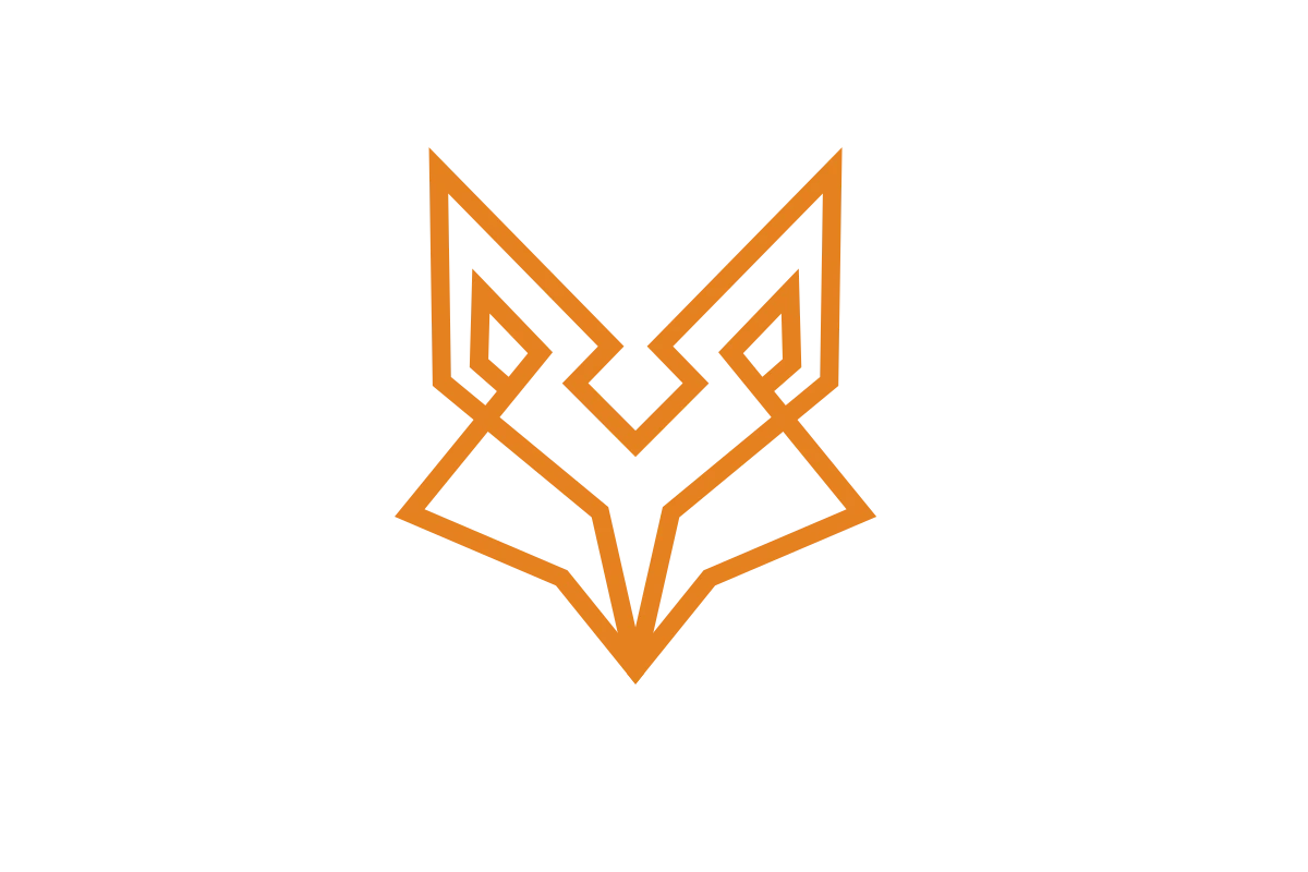 Stylish Fox Icon - Modern Geometric Design