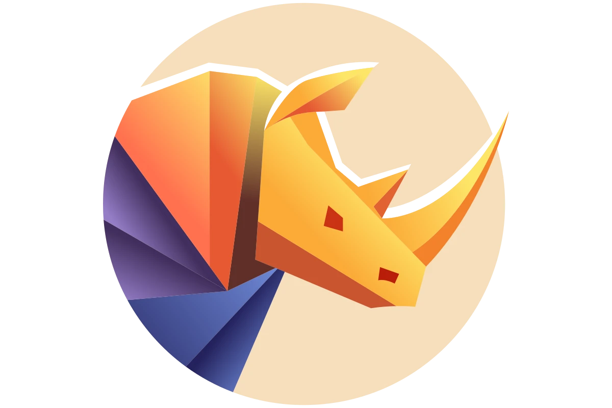 Abstract Rhinoceros Graphic: Strength and Power Visual