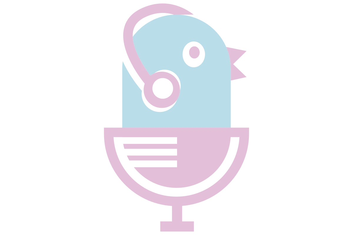Friendly Bird Mascot for Music and Audio Services