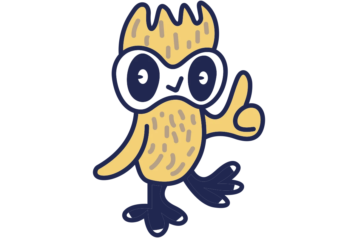 Friendly Owl Mascot for Community Nonprofit Initiatives