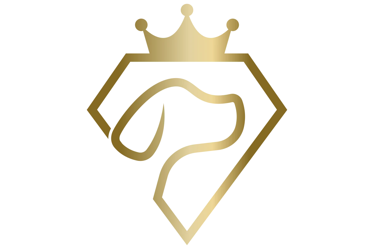 Luxurious Dog Symbol with Crown for Upscale Pet Services