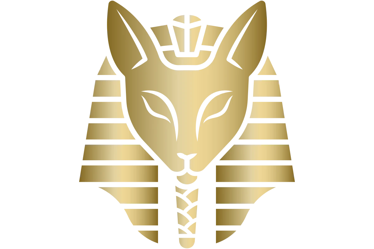 Luxurious Egyptian Cat Icon - Modern Abstract Design