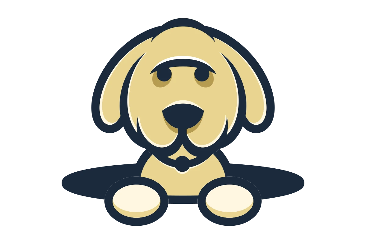 Cute Friendly Dog Mascot for Pet Services