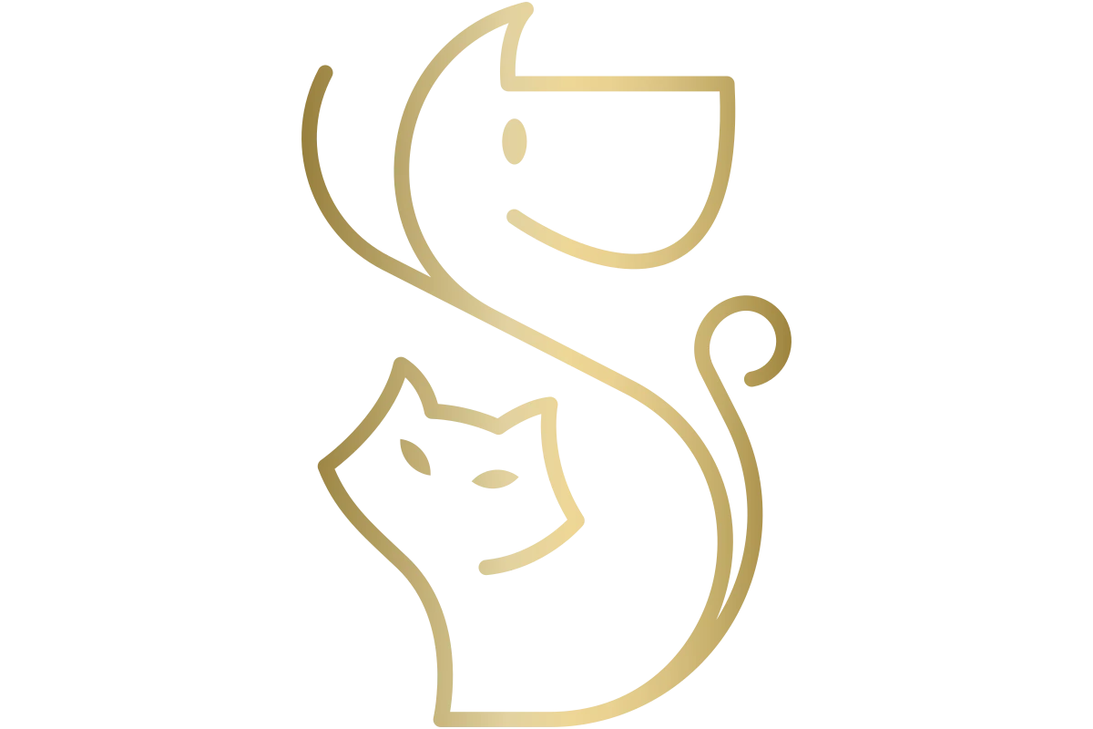 Charming Pet Care Services Logo - Dog & Cat Mascot