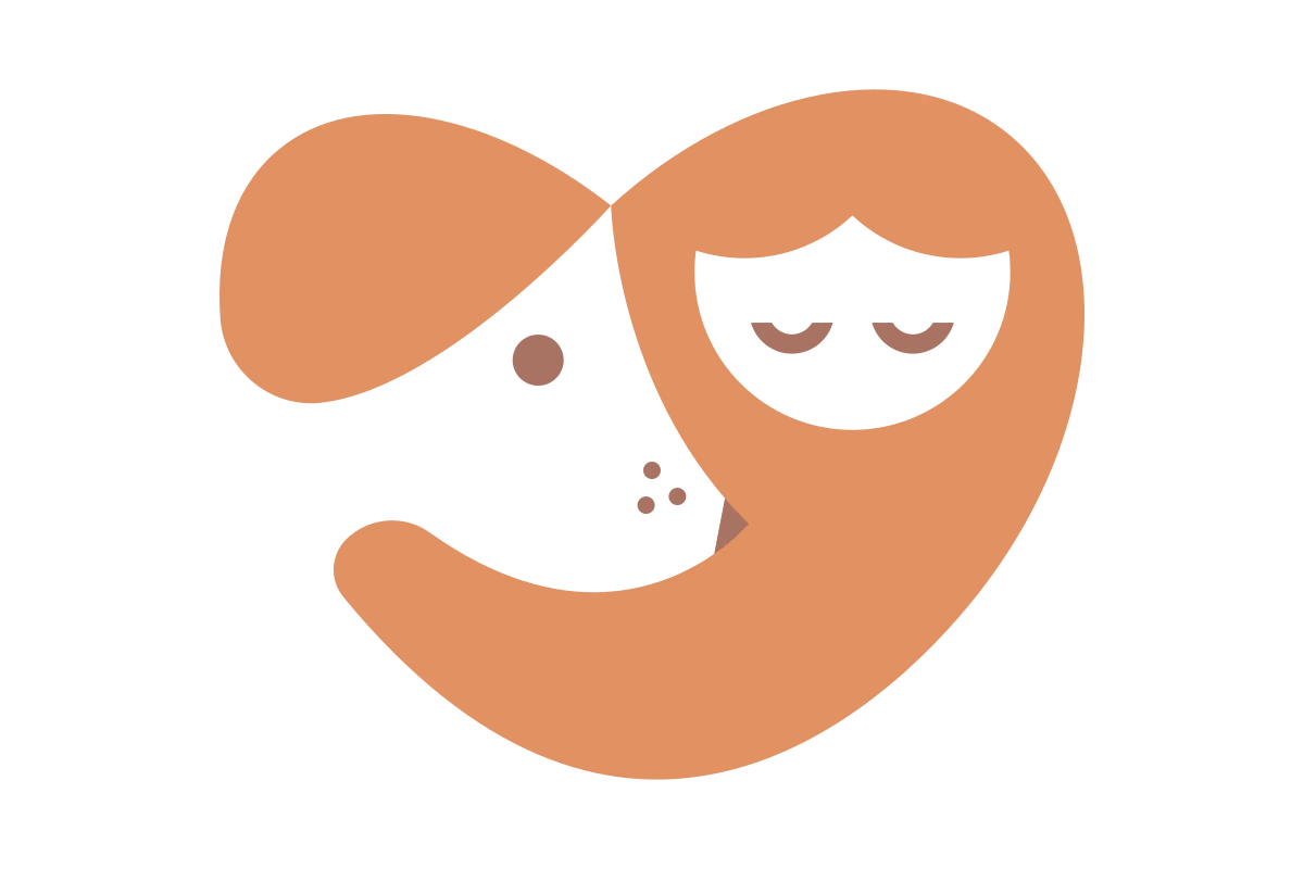 Modern Pet Care Logo Featuring Affectionate Dog