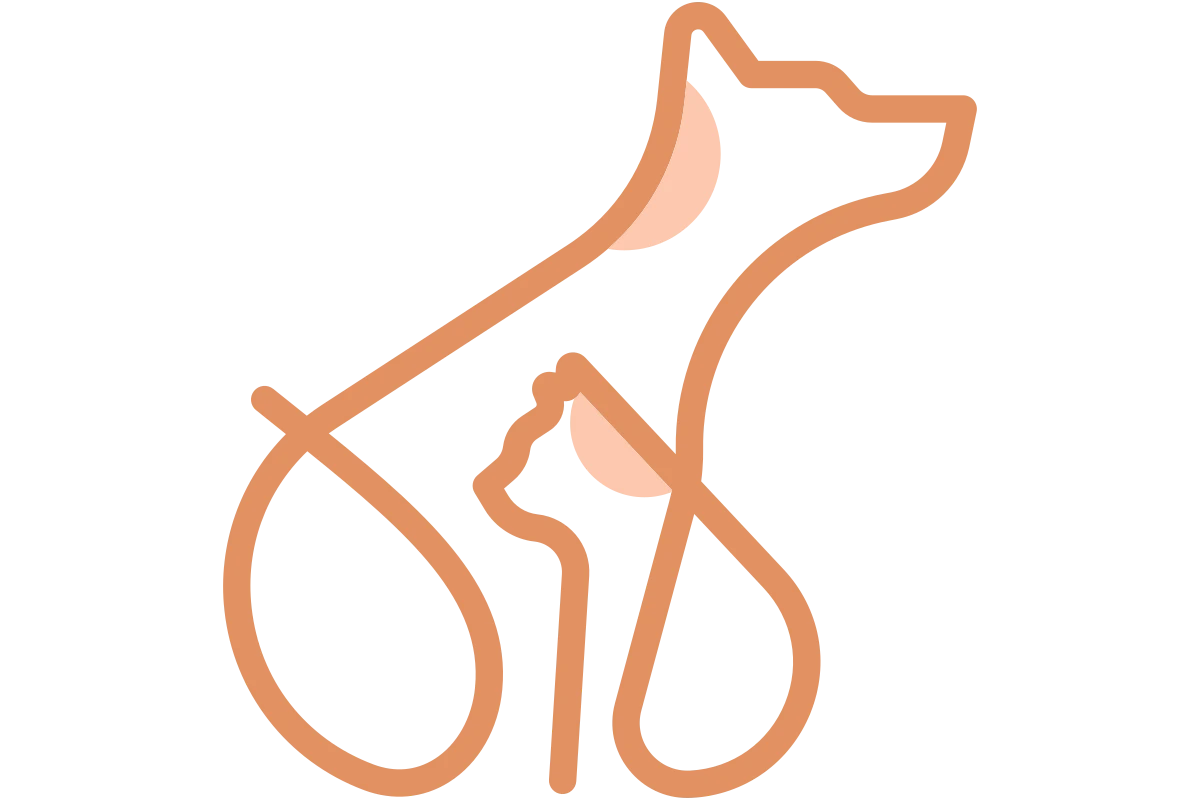 Minimalist Dog Illustration for Pet Services