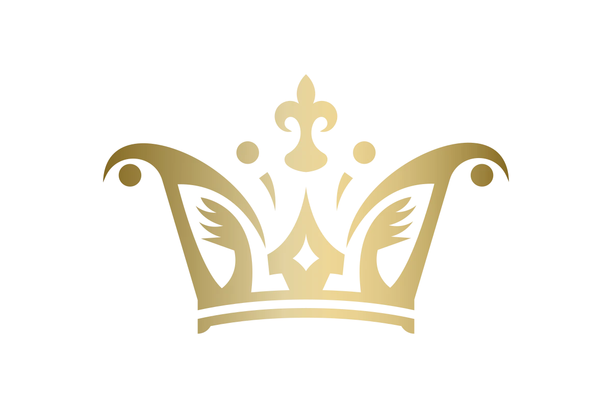 Elegant Gold Crown Logo for Luxury Brand Identity