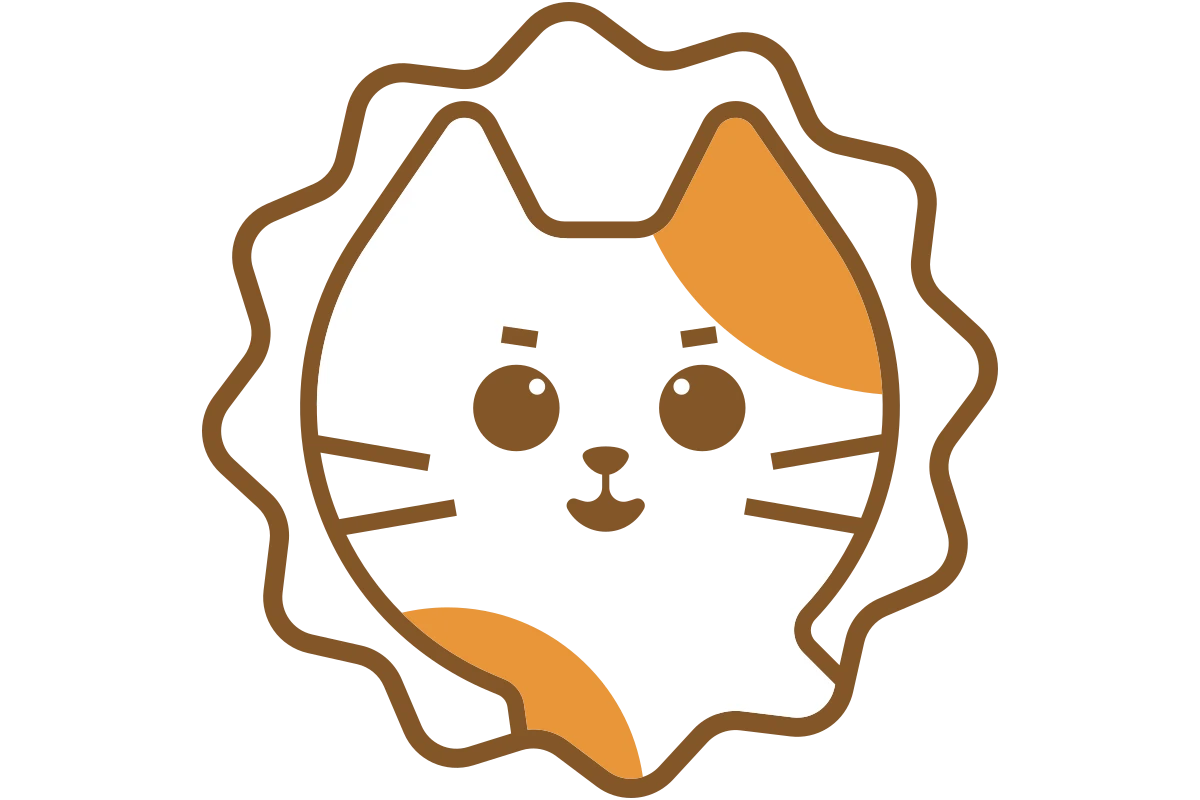 Adorable Cat-Lion Mascot for Pet Services