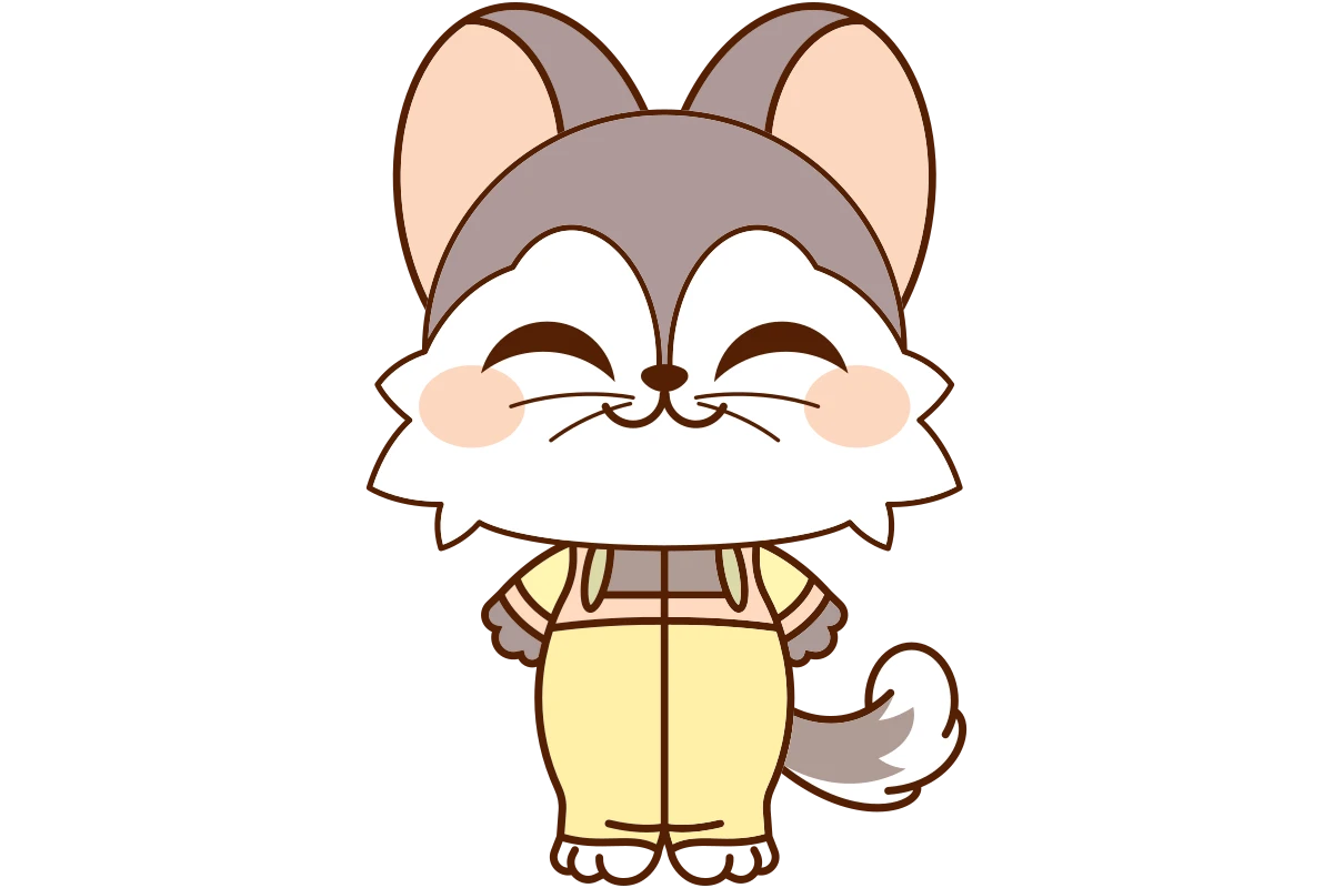Adorable Cartoon Fox Mascot for Kids' Products