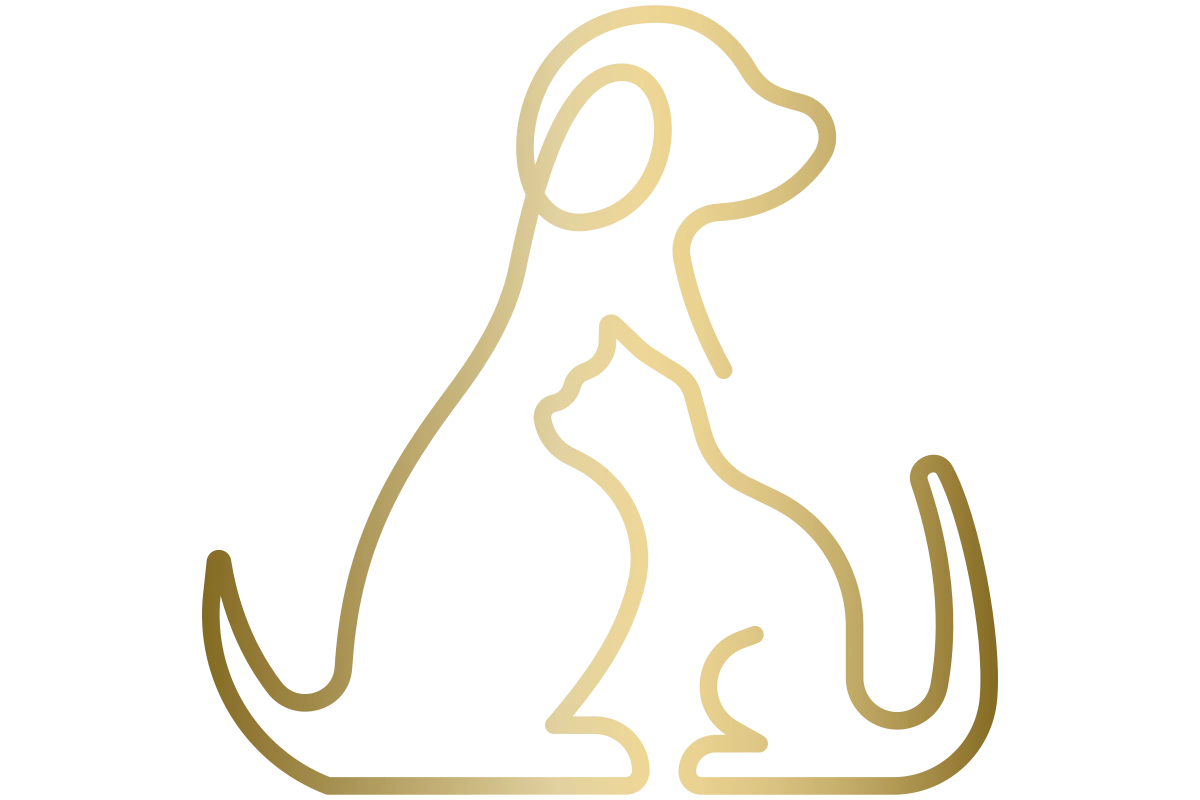 Elegant Line Art of Dog and Cat for Pet Services