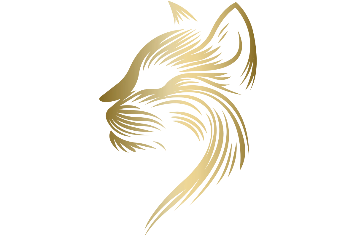 Elegant Fox Profile Design - Minimalist Luxury Art