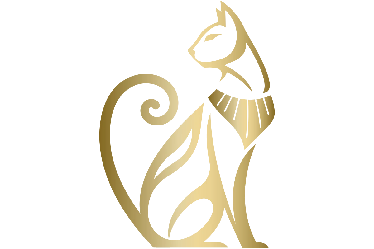 Elegant Gold Cat Silhouette for Luxurious Aesthetic