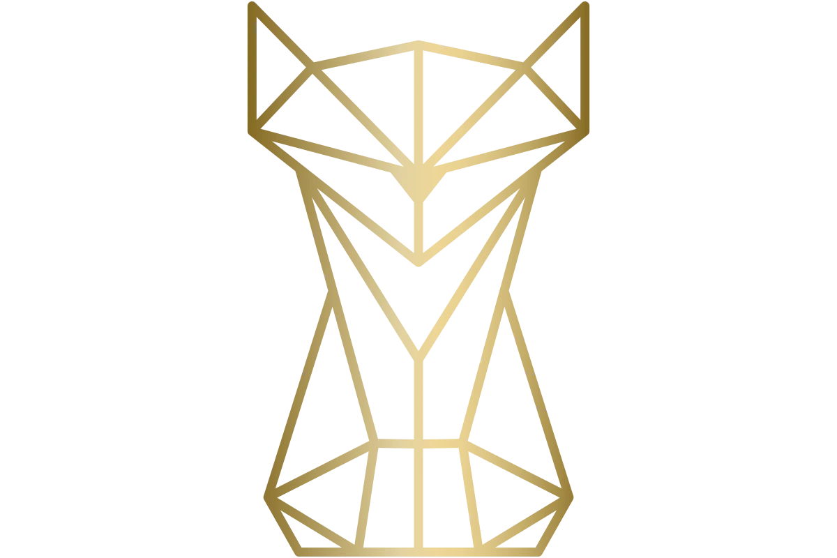 Elegant Geometric Fox Icon for Luxury Branding