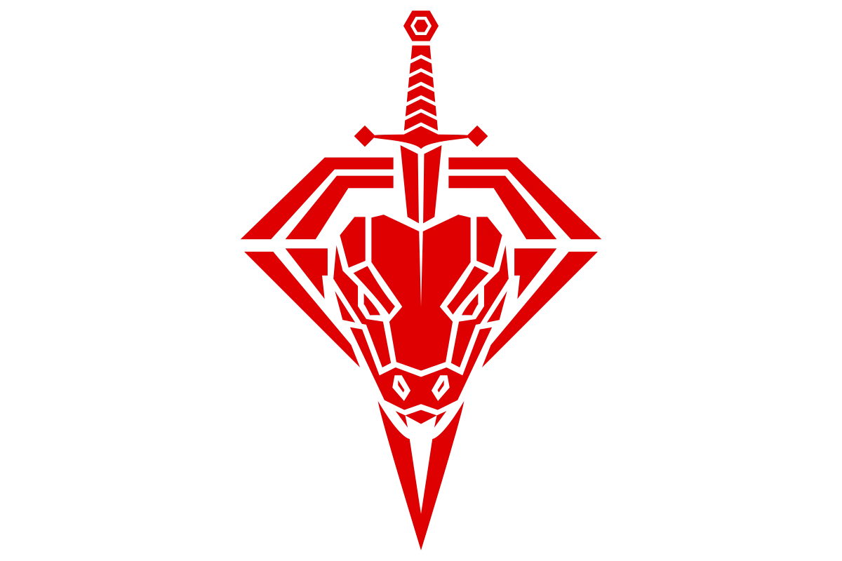 Strength and Valor Emblem with Sword and Bull Symbol