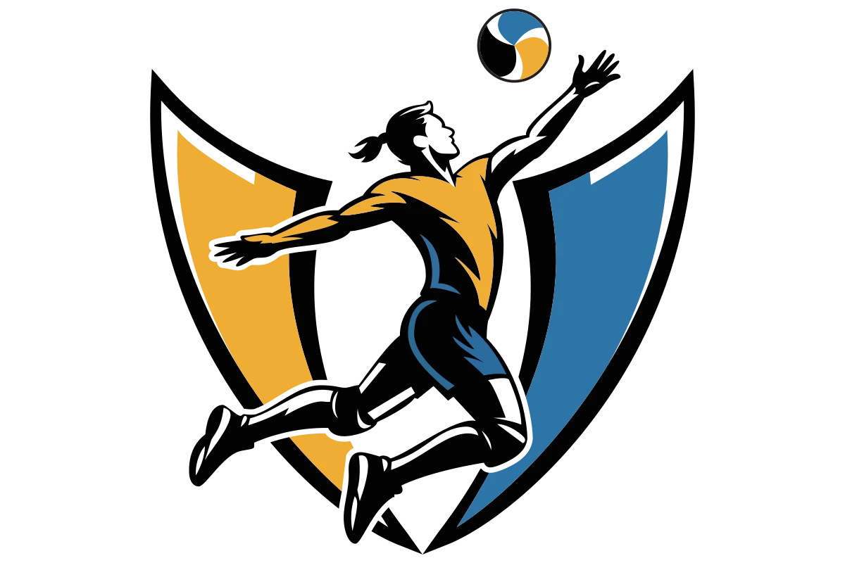 Dynamic Volleyball Mascot Logo for Exciting Sports Events