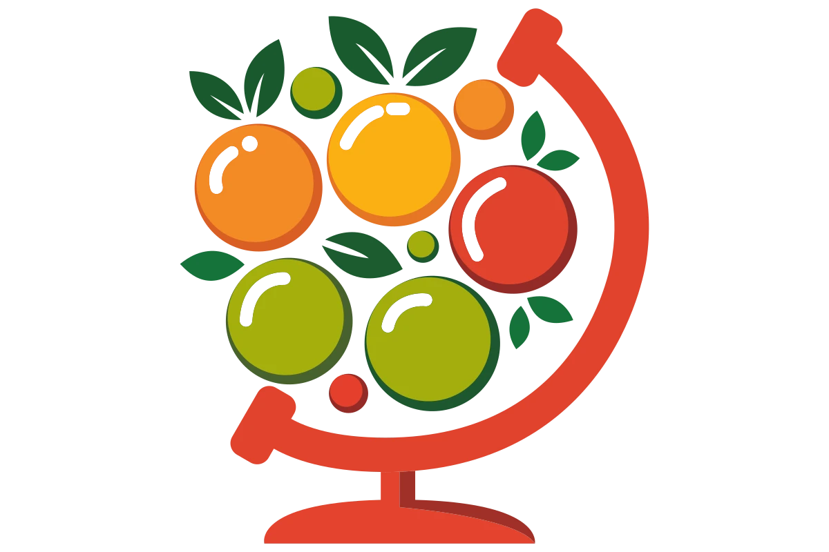 Colorful Globe of Fruits: Fresh and Healthy Choices