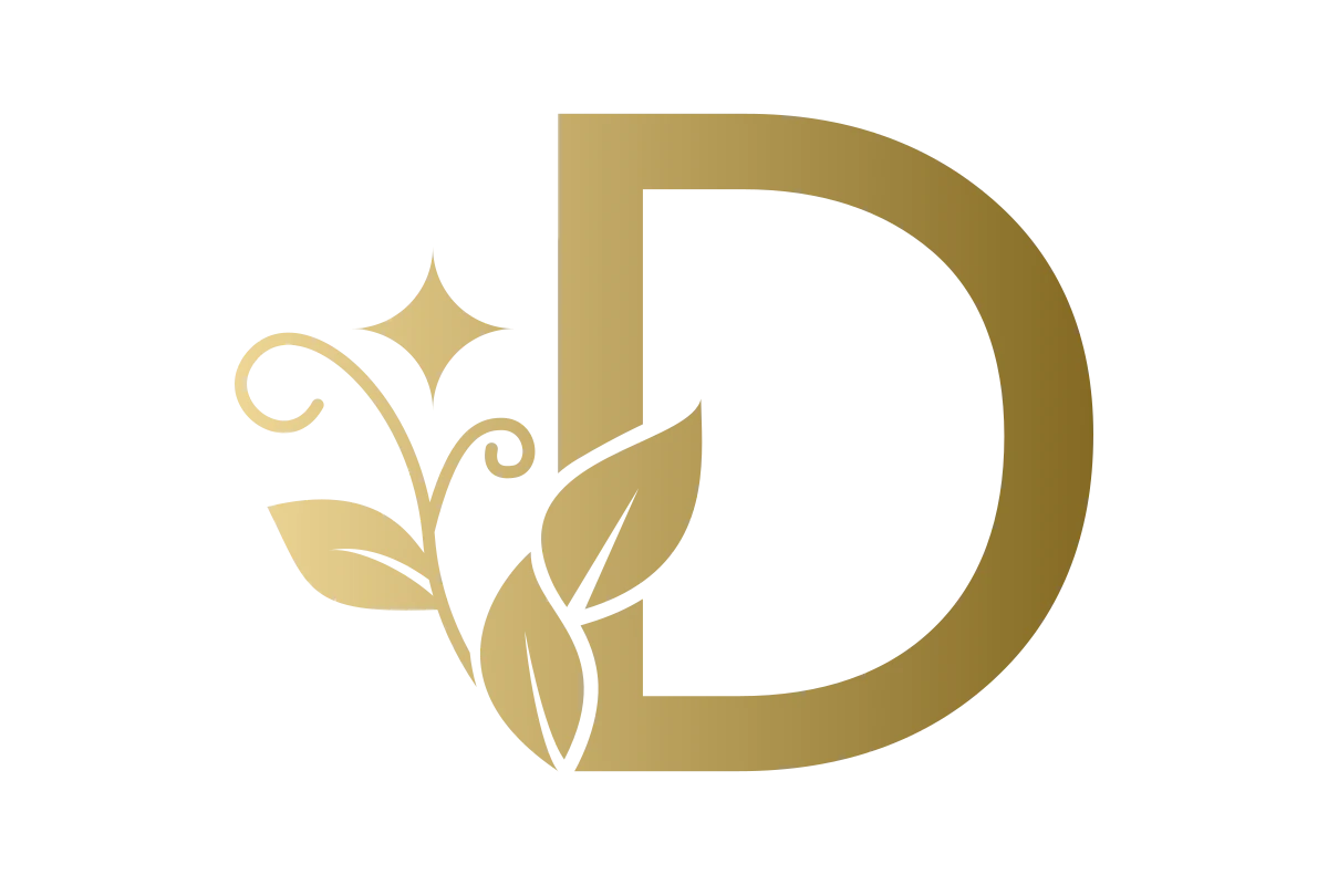 Luxury Floral Monogram D Design for Beauty Services