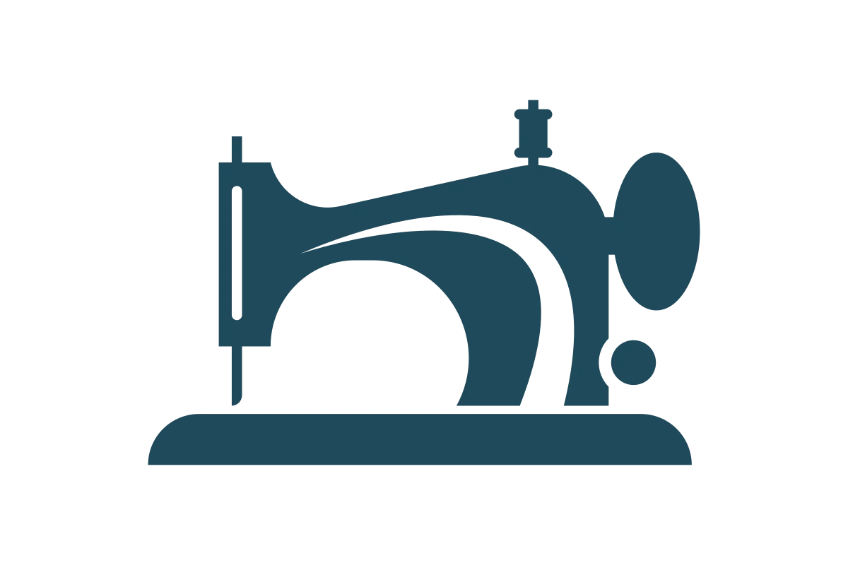 Modern Sewing Machine Icon for Tailoring and Crafting