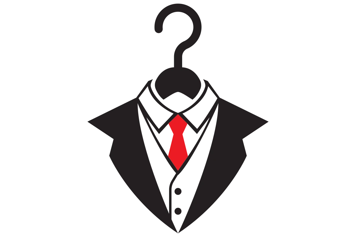 Elegant Suit Hanger Logo for Fashion Excellence