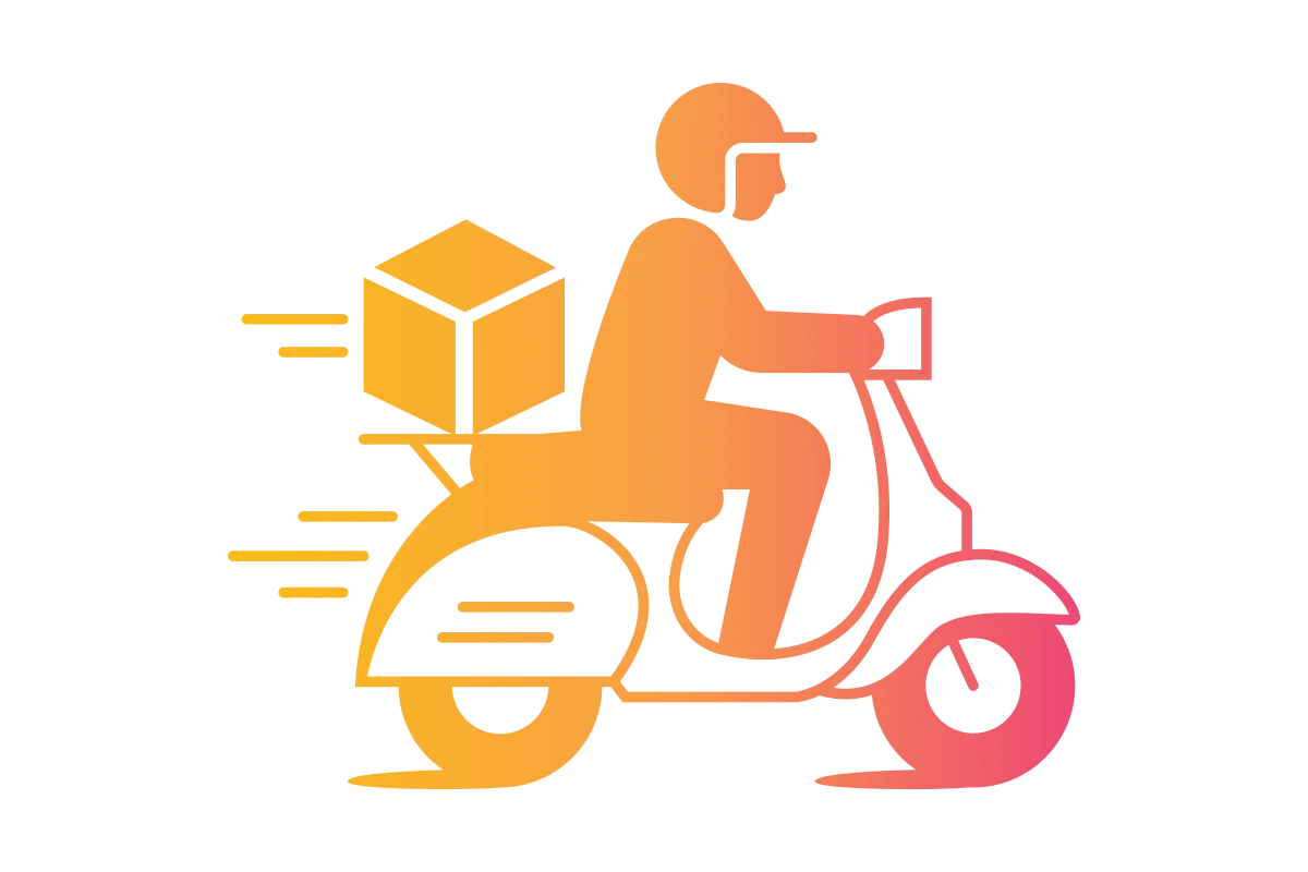 Modern Delivery Scooter Illustration for Fast Services